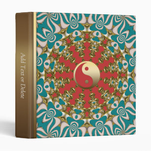Turquoise Sunshine Gold YinYang New Age Classeur d