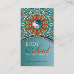 Turquoise Sunshine Nouvel Age Yin Yang Carte de vi