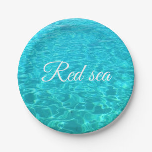 Turquoise surface of Red sea in Egypt Paper Plate