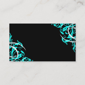 Turquoise Swirls Business Card
