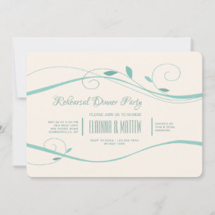 Turquoise Swirls Invitation
