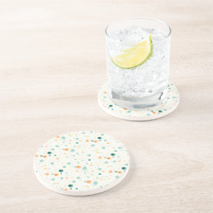 Turquoise Tangerine Dots Coaster