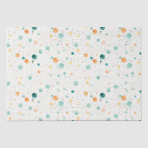 Turquoise Tangerine Dots Tissue Paper