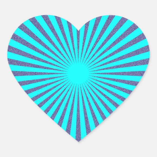 Turquoise Target - Heart Sticker (Front)