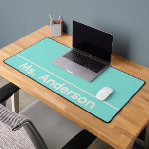 Turquoise Teacher Desk Mat