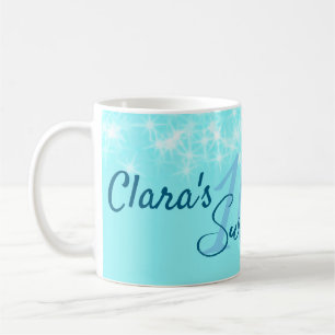 Turquoise teal agate sweet 16 birthday add name da coffee mug
