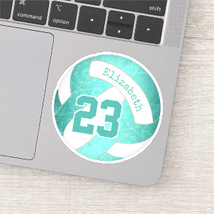 turquoise teal artsy girly volleyball