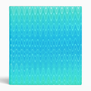 Turquoise Teal Blue Green Abstract Pattern Binder