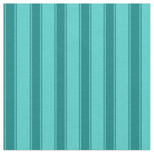 Turquoise & Teal Coloured Lined/Striped Pattern Fabric