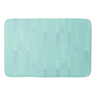 Turquoise teal watercolor look bars lines bath mat