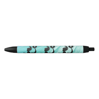 Turquoise Textured Mermaid Silhouette Pen