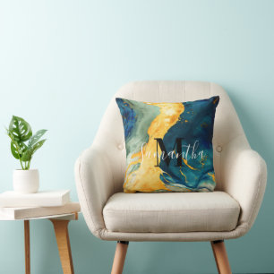 Turquoise Throw Pillow