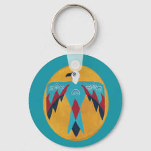 Turquoise Thunderbird Keychain