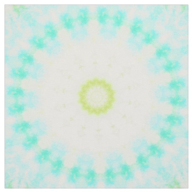 Turquoise Tie Dye Groovy Retro Fabric (Swatch)