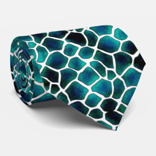 turquoise tie with black