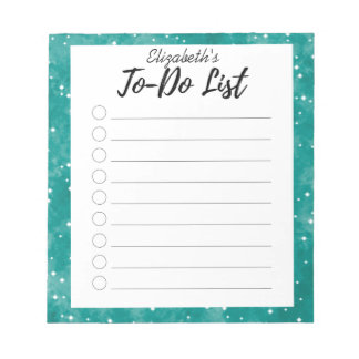 Turquoise To-Do List Notepad