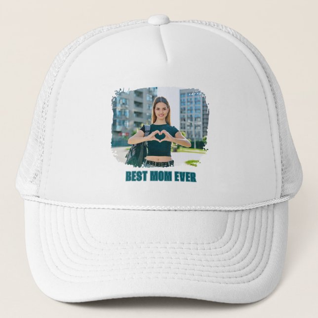 Turquoise Tous les Casquettes Meilleure maman jama (Devant)