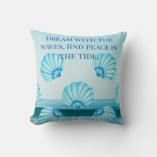 Turquoise Tranquility: Coastal Dreams Throw Pillow