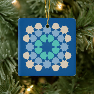 Turquoise Tranquility Tile Ceramic Ornament