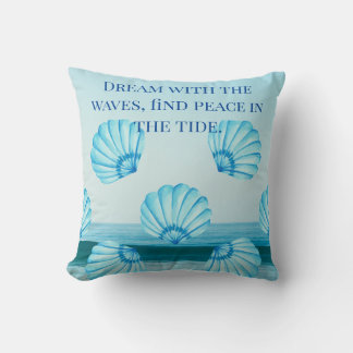 Turquoise Tranquillity: Coastal Dreams Throw Pillow