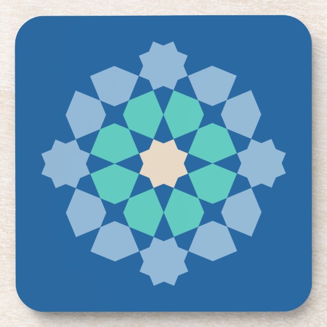 Turquoise Tranquillity Medalion Coaster (Front)