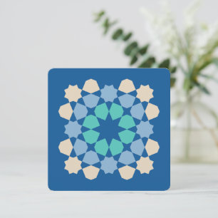 Turquoise Tranquillity Tile (customizable) Card