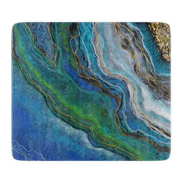 Turquoise Treasure Geode  Cutting Board (Front)