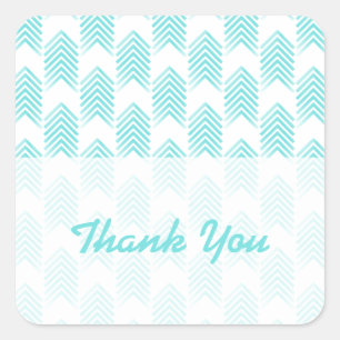 Turquoise Tribal Arrows Thank You Stickers