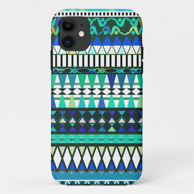 Turquoise Tribal Pattern iPhone 5 Case-Mate Cas Case-Mate iPhone Case (Back)