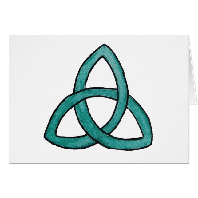 Turquoise Trinity Knot (Front Horizontal)