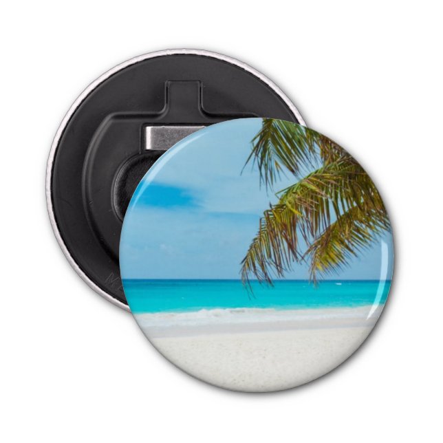 Turquoise Tropical Beach Bottle Opener (Front)