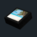 Turquoise Tropical Beach Gift Box<br><div class="desc">Secluded serene and peaceful tropical white sand beach. Calm turquoise waters and a few palm trees for shade. The perfect location for some rest and relaxation.</div>