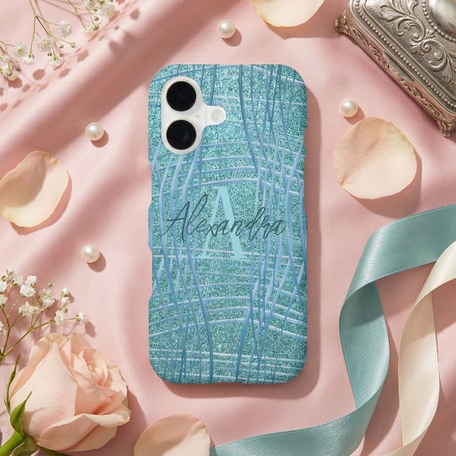 Turquoise Turquoise Parties scintillant métallique (Créateur téléchargé)