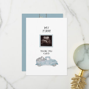 Turquoise Ultrasound Camion Funny Baby Merci