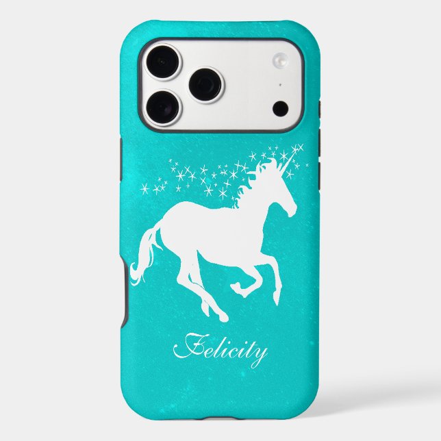 Turquoise Unicorn Personalized (Back)