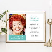 Turquoise Until We Meet Again Funeral Poem Photo