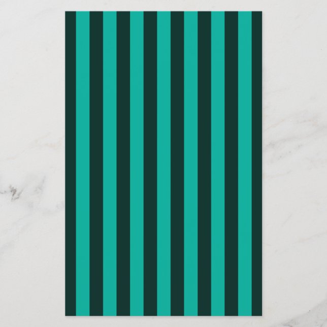 Turquoise Vertical Stripes Customize This! Flyer (Front)