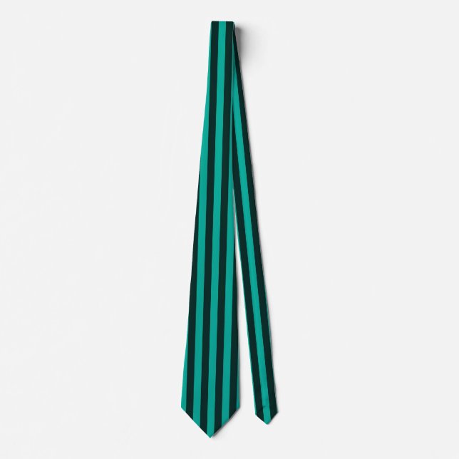 Turquoise Vertical Stripes Customize This! Tie (Front)