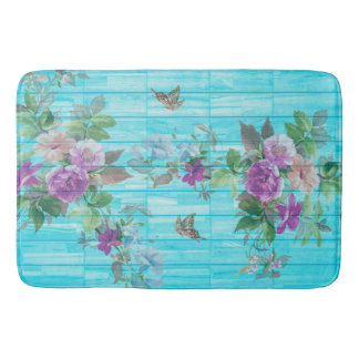 Turquoise Vintage Bath Mat