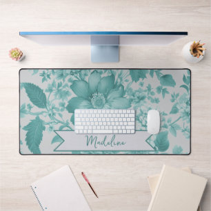 Turquoise Vintage Chinoiserie Floral