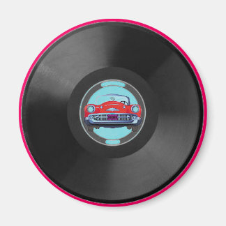 Turquoise, vinyl-record1, car magnet
