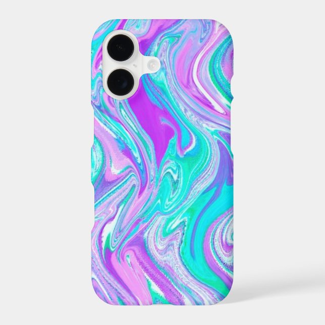 Turquoise violet Abstrait Twist (Verso)