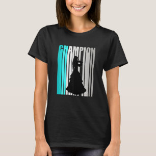 Turquoise Violin Champion Retro Design Orchestra V T-Shirt