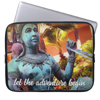 Turquoise Warrior Statue Photo Let Adventure Begin