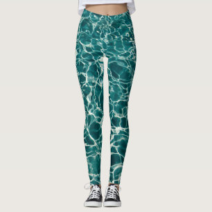Turquoise Water Flow Leggings