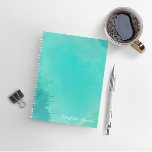 Turquoise Watercolor Notebook