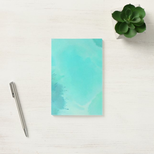 Turquoise Watercolor  Post-it Notes (Office)