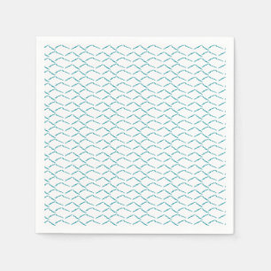 Turquoise Waves Abstract Beach Mermaid Scales Napkin