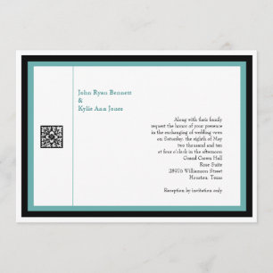 Turquoise Wedding Invitation