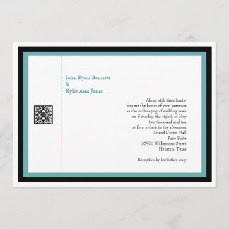 Turquoise Wedding Invitation